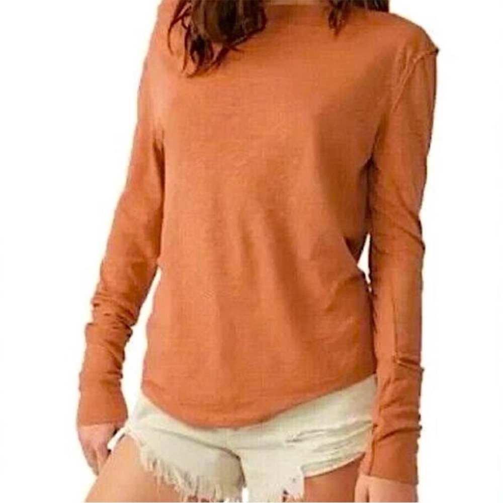 NWOT  we the free Kimmi Long Sleeve Shirt in peach